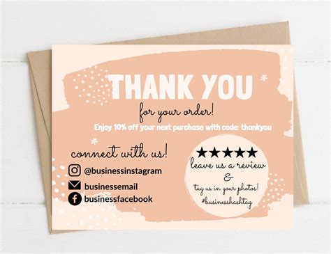 Udin Get 27 38 Thank You Card For Small Business Template Pics Png