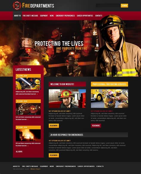 The site that is all about garena's game, garena free fire. Fire Department PSD Template #54080