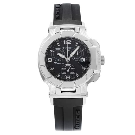 tissot t race steel chronograph black dial quartz mens watch t048 417 27 057 01 at 1stdibs