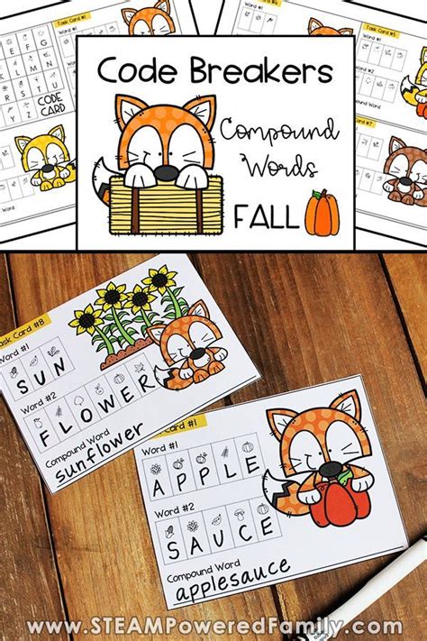 **free** consonant blends sentences worksheets. Code Breakers Activity with Fall Themed Compound Words For ...