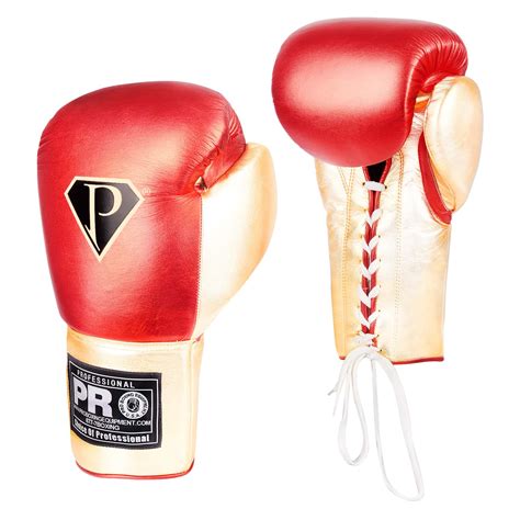 Pro Boxing Gloves Metallic Red Gold