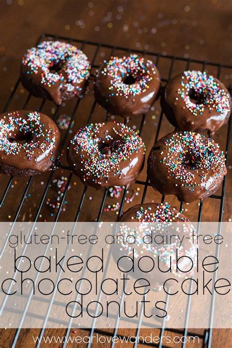 Gluten Free And Dairy Free Baked Double Chocolate Cake Donut Recipe