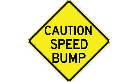 Caution Speed Bump Warning Sign Rw998 Barco Products