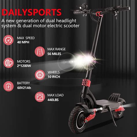 Buy Dailysports Electric Scooter For Adults With 2400w Motor Up To 43