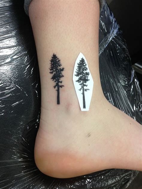Girlfriends First Tattoo Ponderosa Pine Tree By Leland At Pigments