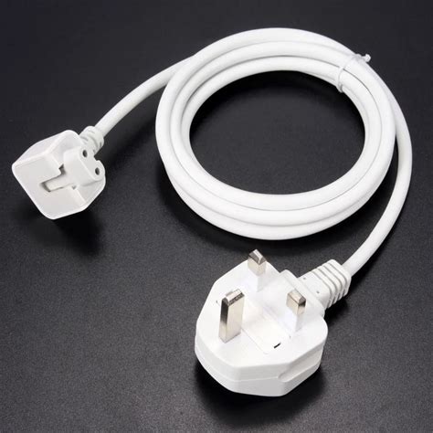 Uk Plug Power Extension Cable Cord For Apple Macbook Pro Air Ac Wall