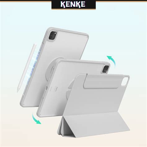 Kenke เคส Ipad ใหม่ 3 In 1 เคสอะคริลิคใสแบบถอดได้ไม่มีถาดปากกาสำหรับ