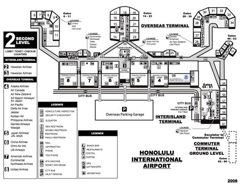 Honolulu International Airport Map United States Map