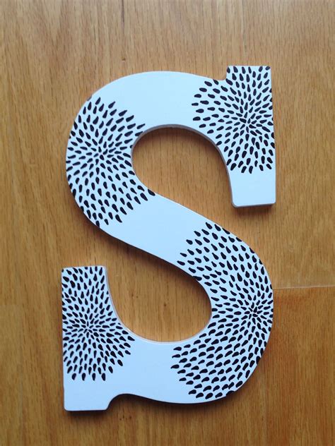 Wooden Letter Decorated With Sharpie Design Options Are Endless