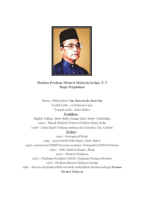 Biodata Perdana Menteri Malaysia Vrogue Co