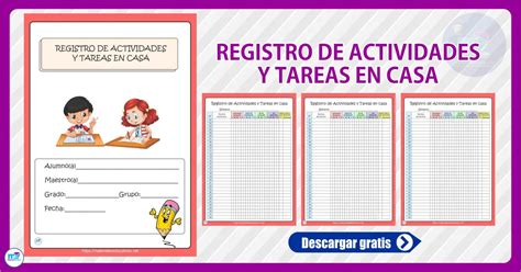 Registro De Actividades Y Tareas En Casa Materiales Educativos