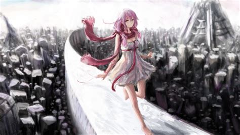 Wallpaper Anime Girls Barefoot Dress Fashion Pink Hair Guilty