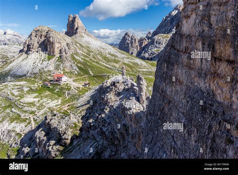 Tre Cime Refuge With Sasso Di Sesto Hi Res Stock Photography And Images