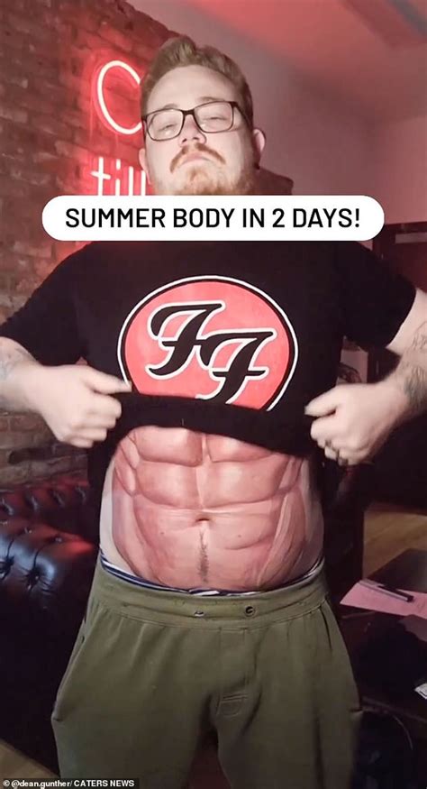 Man Gets A Six Pack Tattoo On His Stomach To Be Summer Ready Without