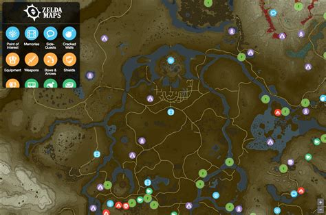 Legend Of Zelda Breath Of The Wild Shrines Interactive Map Paseshanghai
