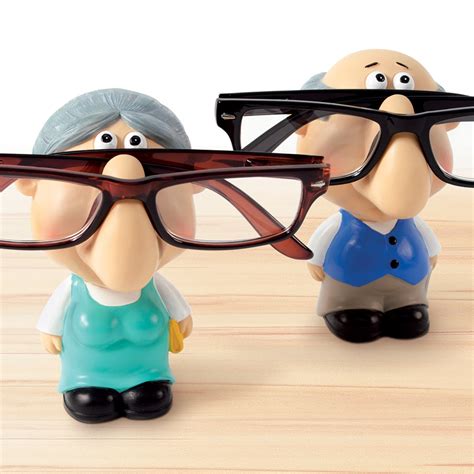 Grandma And Grandpa Glasses Holder Figurine Collections Etc