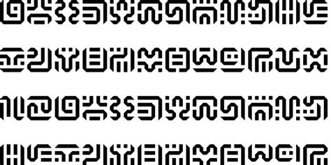 Take this sheikah font from the legend of zelda breath of the wild. Ancient Sheikah | FontStruct