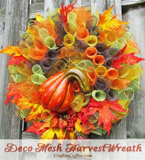 12 Easy Diy Deco Mesh Wreaths For Fall Shelterness
