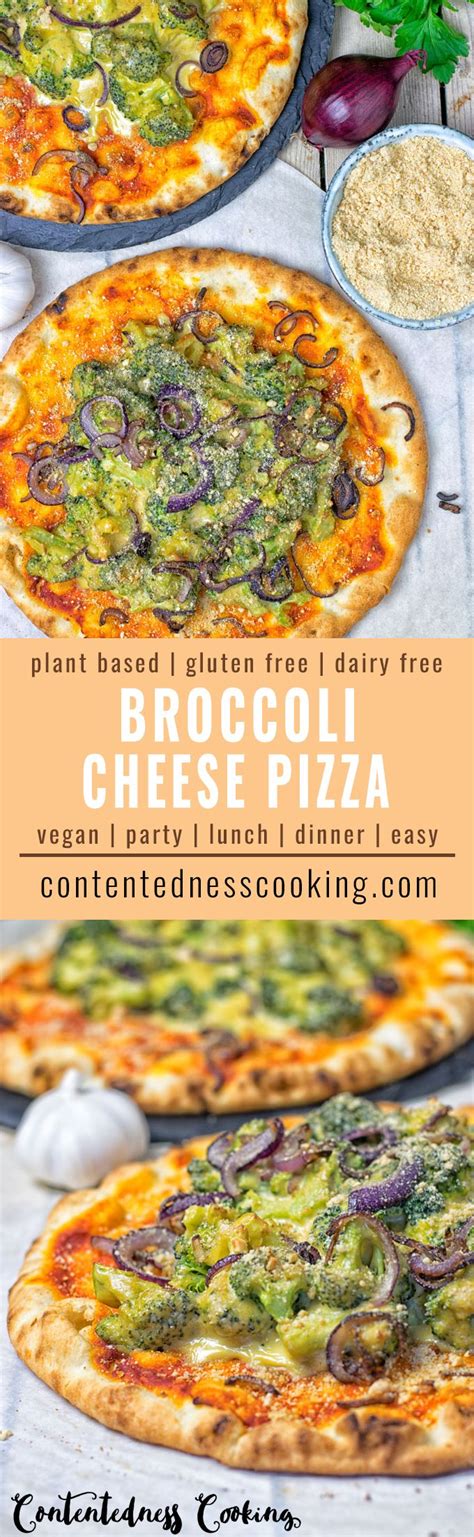 Broccoli Cheese Vegan Pizza Recipe Vegan Pizza Recipe Vegetarian Recipes Vegan Recipes Easy