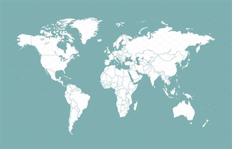 White World Map With Borders Images And Photos Finder