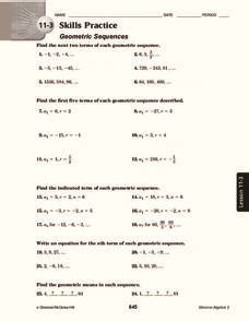 Geometric sequence worksheets are prepared for determining the geometric sequence, finding these pdf worksheets require students to observe the given sequence and find the common ratio 'r'. Geometric Means Lesson Plans & Worksheets | Lesson Planet