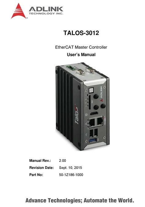 Adlink Technology Talos 3012 User Manual Pdf Download Manualslib