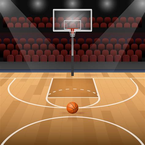 Play basketball games at y8.com. Basketbalveld met basketbal vectorillustratie 193312 ...