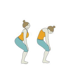 Inhale as you drop your belly and lift your gaze and your tail bone towards the sky. Standing Cat Cow Pose Yoga (Tadasana Bitilasana Marjaryasana)
