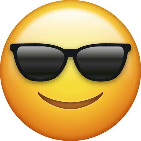 Download Sunglasses Cool Iphone Emoji Icon In  And Ai Emoji Island