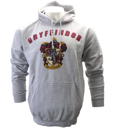 Grey Gryffindor Crest Hooded Jumper