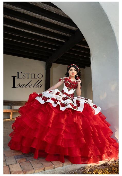 9red And White Quinceanera Dresses Latindance