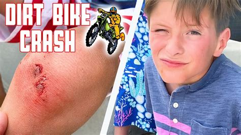 Nine Year Old Crashes Dirt Bike Last Run Of The Day Going Too Fast