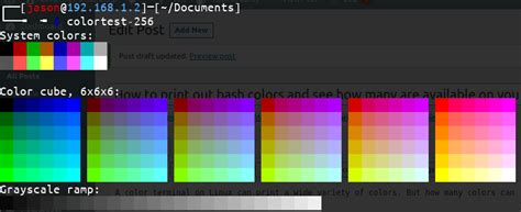 Click ok to sort the table. How to print out bash colors and see how many are ...