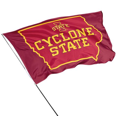 I State Cyclone State Shape Cardinal Flag 3x5 Isu Book Store