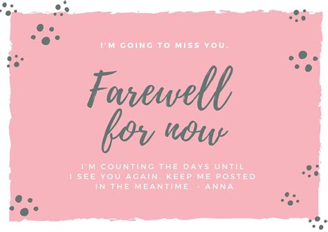 Free Printable Farewell Card Templates To Personalize 56 Off