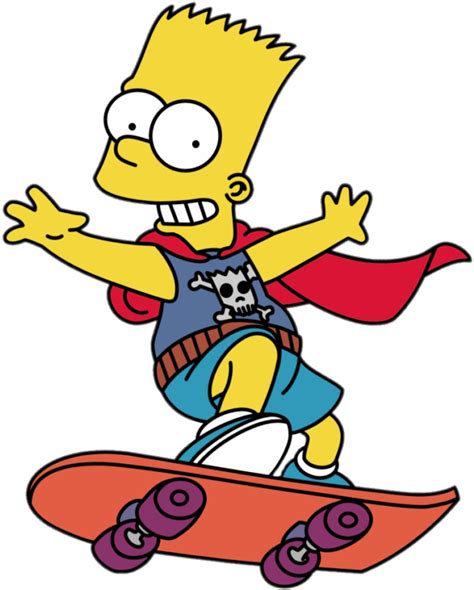Bart Simpson On Skateboard Bart Simpson Skateboard Transparent