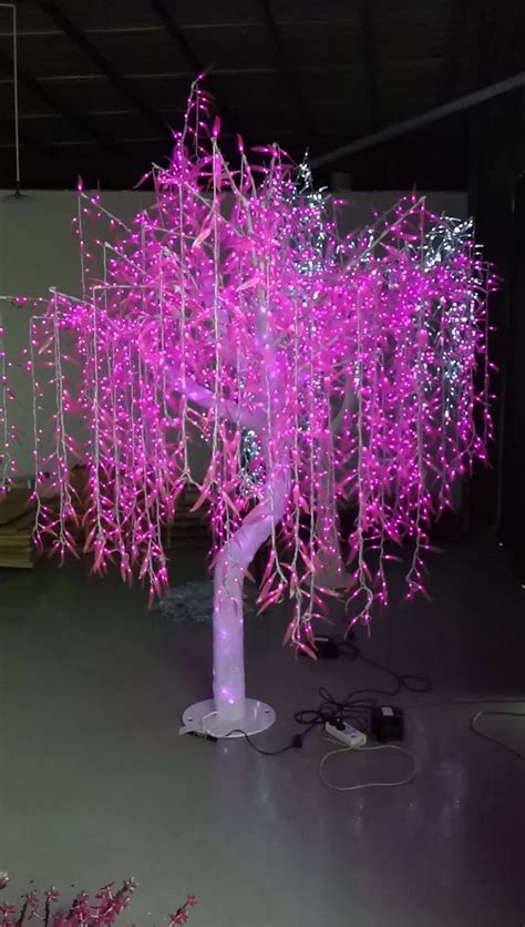 Wholesale Outdoor Artificial Led Christmas Lighted Weeping Willow Tree
