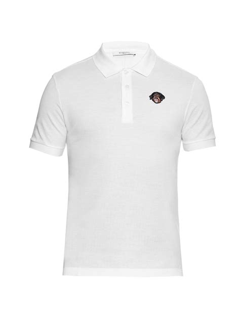Lyst Givenchy Cuban Fit Rottweiler Embroidered Polo Shirt In White