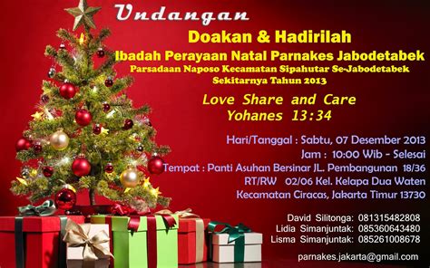 Tata ibadah perayaan natal oikumene. Undangan Natal Parnakes Se-Jabodetabek Sekitarnya Tahun 2013 ~ PARNAKES JAKARTA