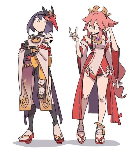 two anime characters are standing next to each other and one is holding her hand up