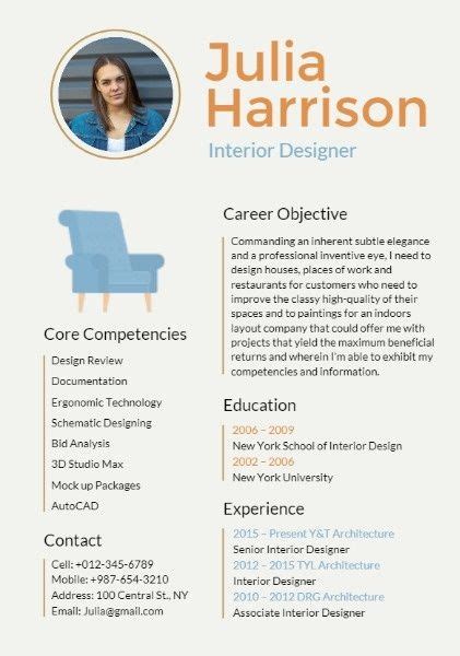 How To Make Interior Design Resume Check For More Fotor Design Maker