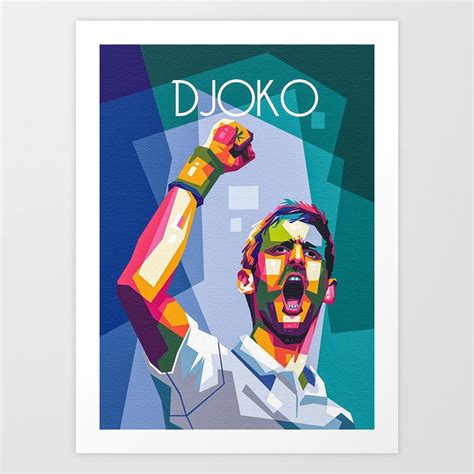 Novak Djokovic Art Print By Ryanmcvay Society