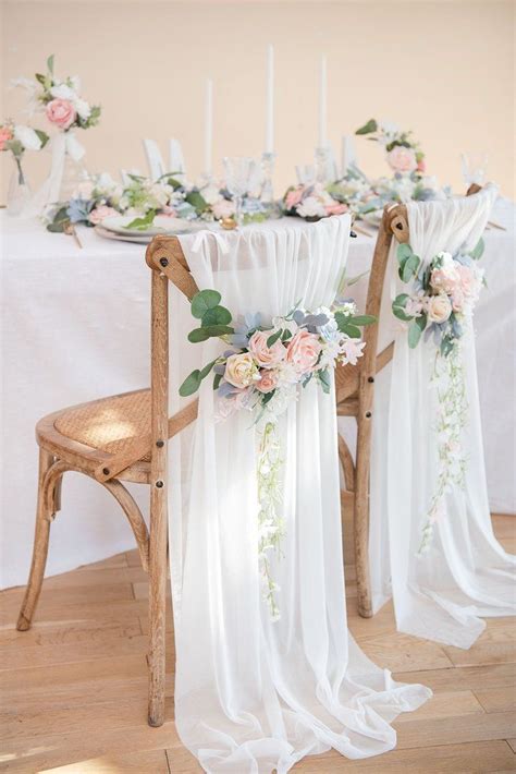 Chair Decorations With Sashes Set Of 2 Wedding Chair Decorations Vintage Wedding