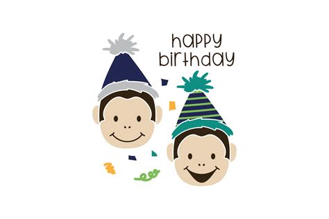 Happy Birthday Monkeys Graphic By Craftbundles · Creative Fabrica