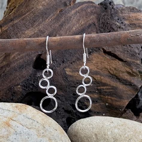 Contemporary Sterling Circles Earrings Gle Good Living Essentials