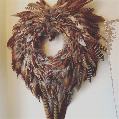 Pheasant feather wreath | Pheasant feather decor, Feather decor, Feather crafts