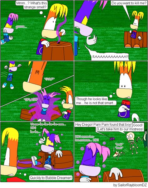 When rayman, globox, and the teensies discover a mysterious tent fill. Rayman comic 6 - part 15 by SailorRaybloomDZ on DeviantArt