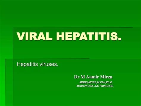 Ppt Viral Hepatitis Powerpoint Presentation Free Download Id