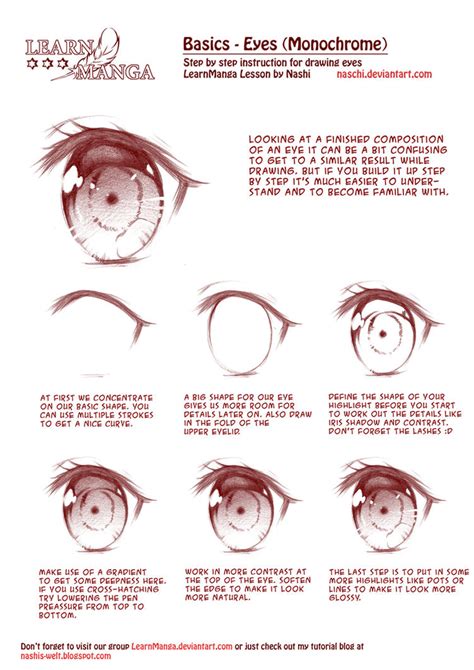 Learn Manga Basics Eyes Bw By Naschi On Deviantart