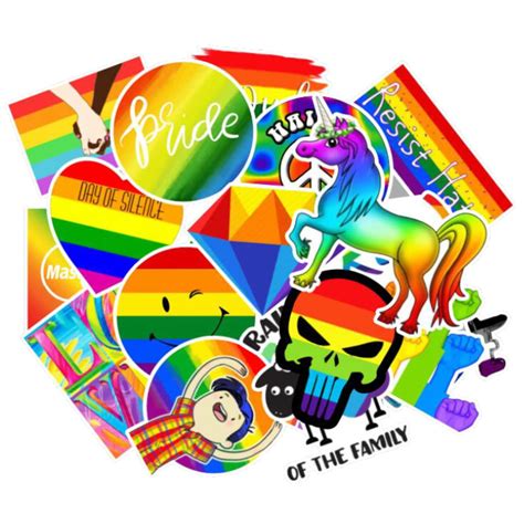 25 50 100 pack vinyl lgbtq pride stickers die cut decal set etsy